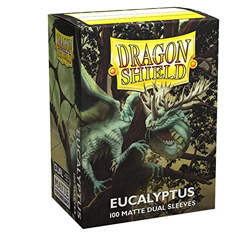 Dragon Shield Standard Size Card Sleeves – Matte Dual Eucalyptus 100CT – MTG Card Sleeves are Smooth & Tough – Compatible with Pokemon, Yugioh, & Magic The Gathering - Shield