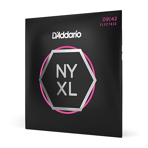 D'Addario Guitar Strings - NYXL Electric Guitar Strings - NYXL0942 - Unrivaled Strength, Tuning Stability, Enhanced Mid-Range - For 6 String Guitars - 09-42 Super Light - 1-Pack - Super Light, 09-42 - Guitar Strings
