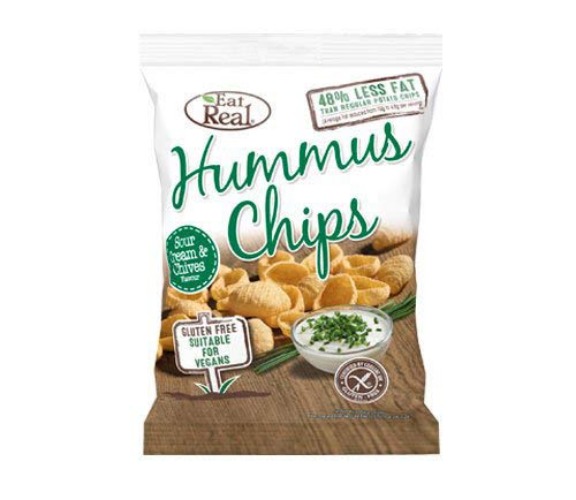Eat Real Sour Cream Hummus Chips, 25 g, Pack of 24