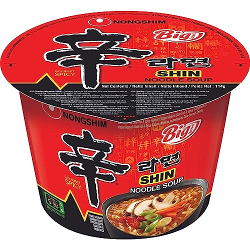 Nongshim Shin Ramyun Big Bowl 114g (Pack of 16)