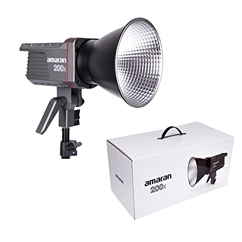 Aputure Amaran 200X LED Video Light,250W Bi-Color 2700k-6500k CRI 95+,Bowens Mount with Bluetooth App Control for Video Recording,Wedding,Outdoor Shooting,Interview