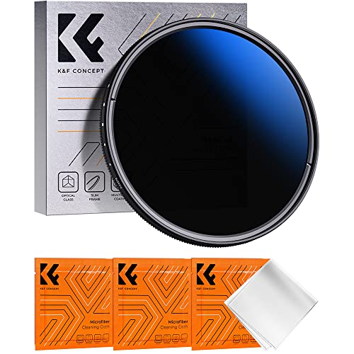K&F Concept 72mm Variable ND Filter ND2 - ND400 Adjustable Fader Neutral Density, Ultra Slim Waterproof Multi Coating Optical Glass Lens Filter(Nano-K Series) - 72mm
