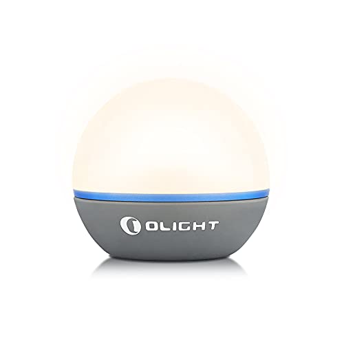 OLIGHT Obulb Night Lamp 55 Lumens Decoration Light IPX7 Waterproof Bedside Light 4-Mode Exquisite Mood Light Weighting Only 55g, Available for Reading, Night Working and Camping (Grey) - Grey