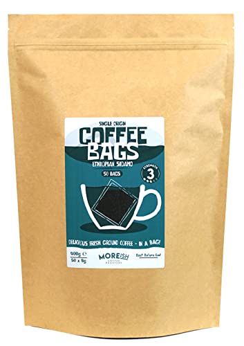 Moreish Coffee Bags - Ethiopian Sidamo (50 Single Origin Coffee Bags)