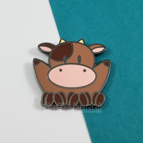 Coffee Cow Enamel Pin