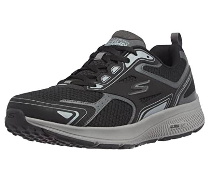 Skechers Men's GOrun Consistent-Athletic Workout Running Walking Shoe Sneaker with Air Cooled Foam - 10.5 - Black/Grey