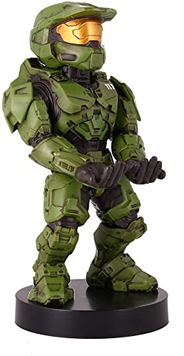 Exquisite Gaming: Halo: Master Chief - Mobile Phone & Gaming Controller Holder, Device Stand, Cable Guys, Xbox Licensed Figure, Green - Green