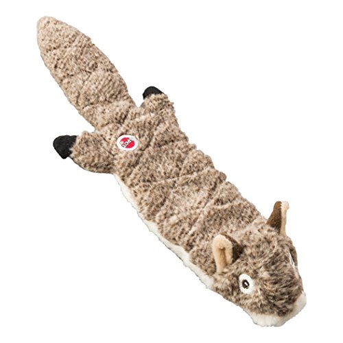 SPOT Ethical Pets Squirrel Mini Skinneeez Extreme Stuffingless Quilted Dog Toy, 14" All Breed Sizes - Squirrel
