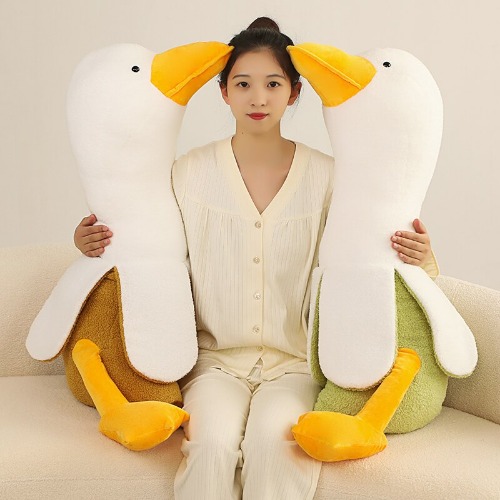 Fluffy Banana Duck Plushie (3 Colors, 3 Sizes) - 31″  / 80cm / Both