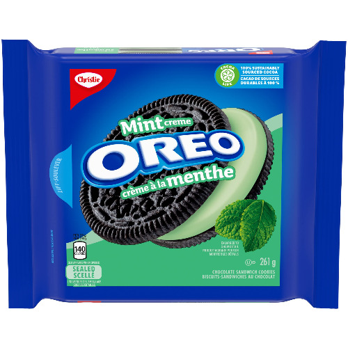 Oreo Mint Crème Sandwich Cookies