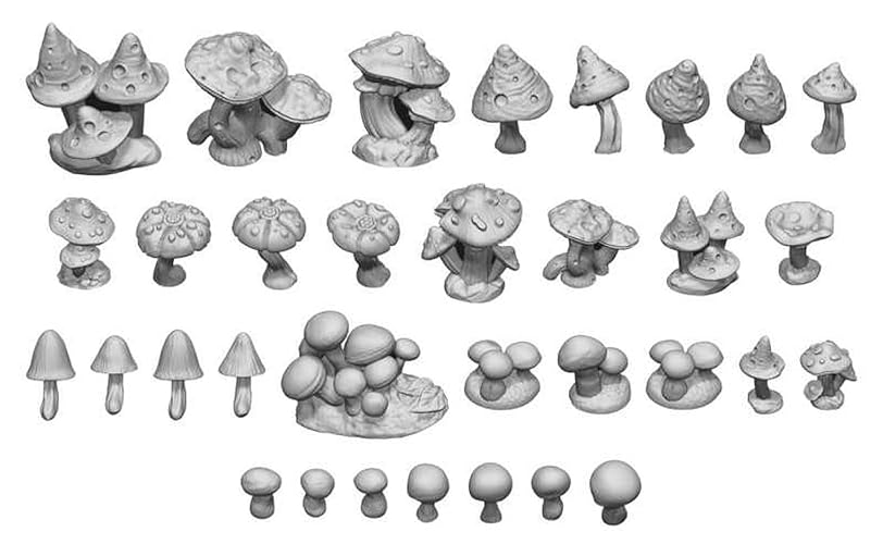 Green Stuff World for Models and Miniatures - Wild Mushrooms 11608