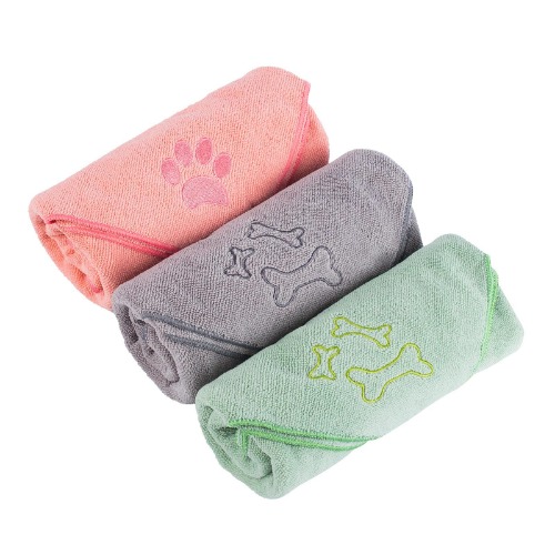 Microfiber Dog Towel, 3 Pack Large Pet Bath Towels 40″ x 20″, Bathing Supplies, Beach Accessories, Quick Fast Drying Super Absorbent Lightweight Cat and Puppy Shower Essentials, for Muddy Paws