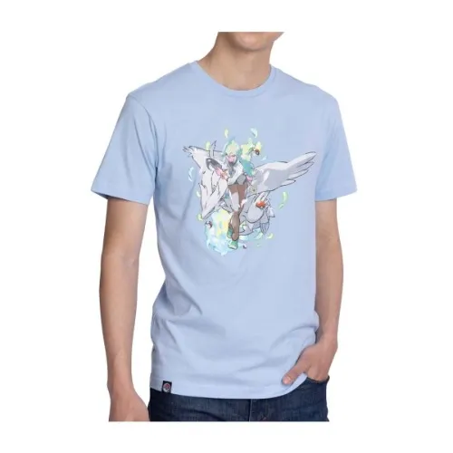 N Pokémon Trainers Light Blue Relaxed Fit Crew Neck T-Shirt - Adult