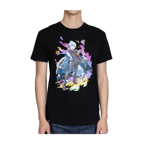 Steven Stone Pokémon Trainers Black Relaxed Fit Crew Neck T-Shirt - Adult