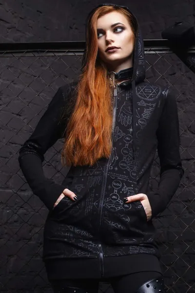 Unholy Sabbath Longline Hoodie | M / Black / 95% Soft Cotton, 5% Elastane