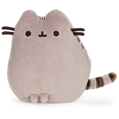 GUND Pusheen The Cat Squisheen Plush, Stuffed Animal Cat for Ages 8 and Up, Gray, 6" - Grey
