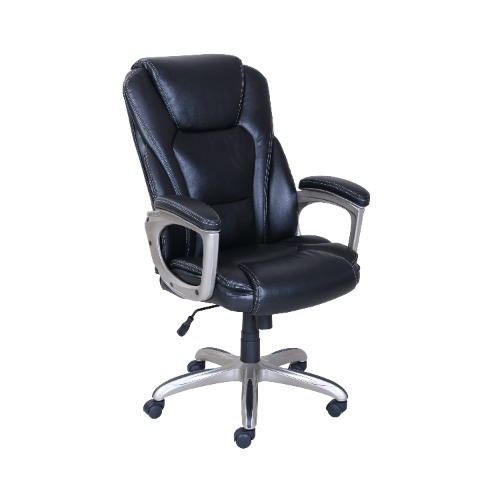 Durable High Quality Vegan Leather Office Chair - Black
