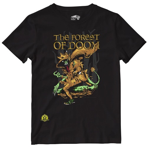 Fighting Fantasy | Forest of Doom | Retro Gaming T-Shirt | 5XL 62-64" / Black
