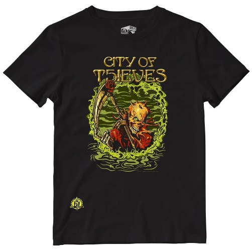 Fighting Fantasy | City of Thieves | Retro Gaming T-Shirt | 5XL 62-64" / Black