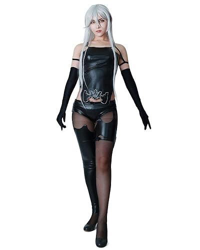 miccostumes Women's Costume Fullset WIth Sleeveless Form-fitting Shirt Shorts Leg Stocking and Gloves - Small