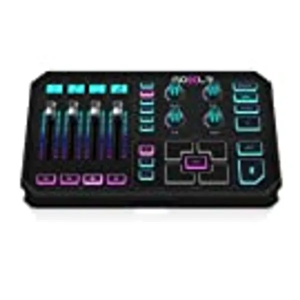 TC Helicon GoXLR Revolutionary Online Broadcaster Platform with 4-Channel Mixer, Motorized Faders, Sound Board and Vocal Effects, Officially Supported on Windows