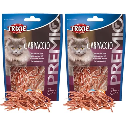 TRIXIE glutenfreies, zuckerfreies und proteinreiches Katzenleckerli Premio Carpaccio, 20 g- 42707 (Packung mit 2) - 20 g (2er Pack)
