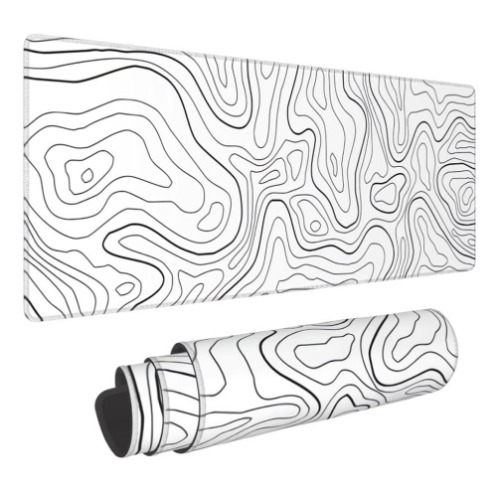 Gaming Laptop Mouse Pad, Big Desk Pads PC Keyboard Waterproof and Non-Slip 31.5 x 11.8inches 3mm Thick Rubber Table Mat, Mouse Pads-Black Solid Wire Head