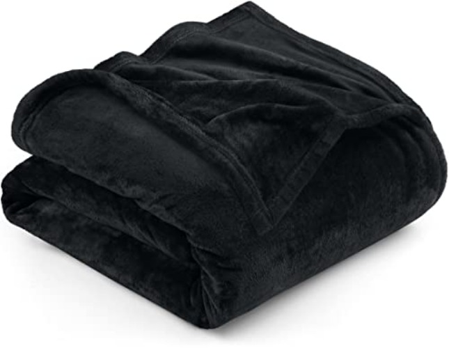 Utopia Bedding Fleece Blanket California King Size Black