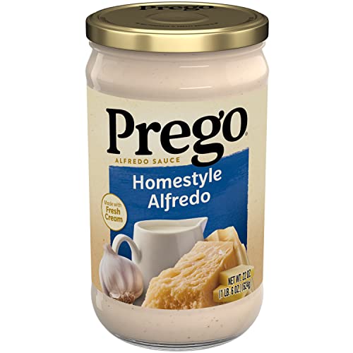 Prego Homestyle Alfredo Pasta Sauce, 22 oz Jar - Alfredo - 22 Ounce (Pack of 1)