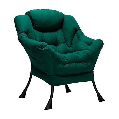 HollyHOME Modern Fabric Large Lazy Chair- Green