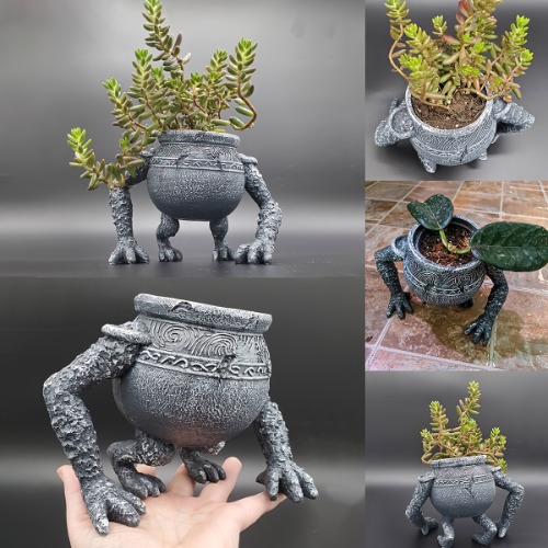 1pc Elden Ring Pot Boy Statue Ornament For Plant Pot, *, Gift For Kid