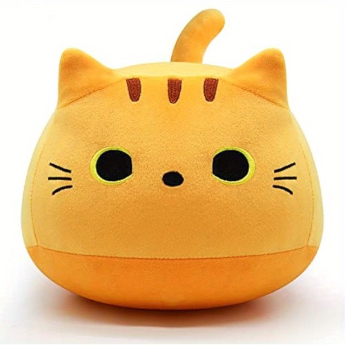 1pc Cat Pillow Plush Doll Cute Cat Stuffed Anmals Creaticve Decorative Plush Plush Toy Throw Pillow Christmas Halloween Gift Home Decor