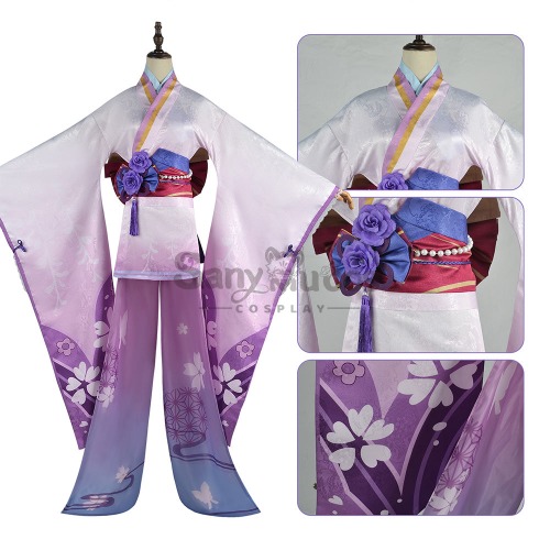 【In Stock】Game Genshin Impact Cosplay Baal Kimono Cosplay Costume Plus Size - Makoto / L