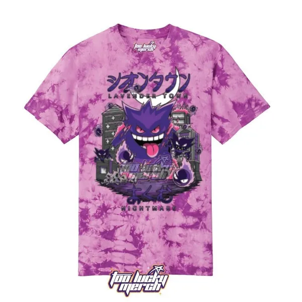 Acid Bleach Gengar pokemon Shirt, Bleached anime Shirt, Unisex T-shirt Sweatshirt Hoodie, Shirt for Man, Fan Gift