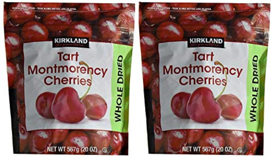 Kirkland Signature Dried Natural Cherries 20 Ounce (20 Ounce Bags (2 Pack)) - 20 Ounce (Pack of 2)