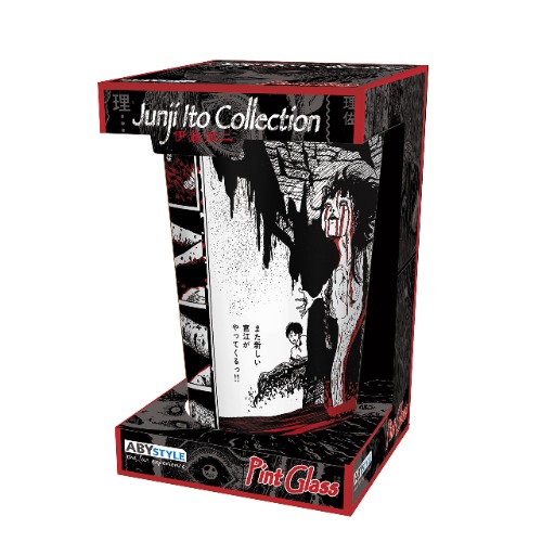 ABYstyle Junji Ito Tomie Pint Size Drinking Glass 14 Oz. Dishwasher Safe Horror Anime Manga Drinkware Home & Kitchen Essential Gift - 