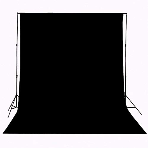 HMTfoto Background Solid Black Backdrop Muslin Portrait Background Screen for Photo Backdrop Video Photography Studio(5x7ft, Black) - 5x7ft - Black
