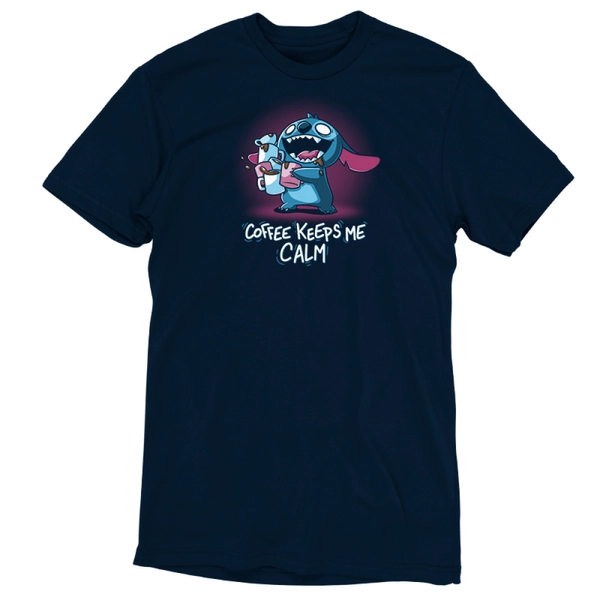Coffee Keeps Me Calm Stitch - T-Shirt Mens 3XL