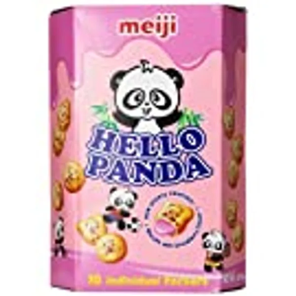 Meiji Hello Panda Cookies-L, Strawberry, 9.1 Ounce
