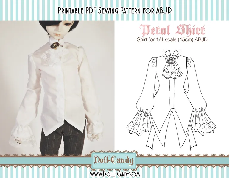 DCP08 - MSD size Petal Shirt pattern Digital Download