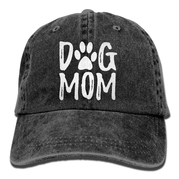 Splash Brothers Customized Unisex Dog Mom Vintage Jeans Adjustable Baseball Cap Cotton Denim Dad Hat