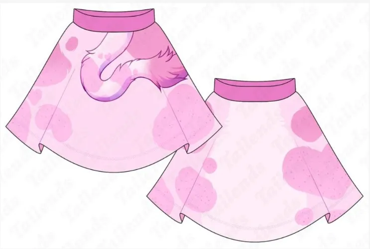 Strawberry Moo - Skater Skirt