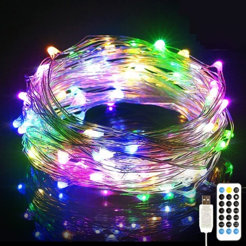 Led-lights cable with 120 leds, 12 m, usb-poort, remote control