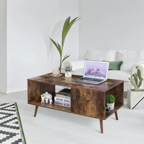 Wood Coffee Table for Living Rom Brown
