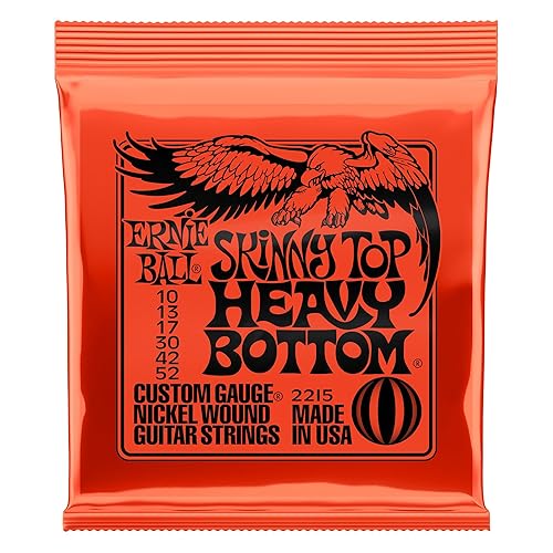 Ernie Ball Skinny Top Heavy Bottom Slinky Nickel Wound Electric Guitar Strings, 10-52 Gauge (P02215) - Skinny Top Heavy Bottom (10-52) - Single Pack - Strings