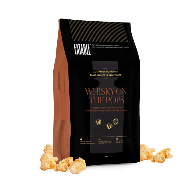 Whisky on the Pops - Scotch Infused Caramel Popcorn | Regular - 100g (4 cups)