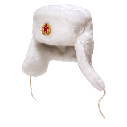 BELEON Ushanka Russian Fur Hat - Soviet Army Trapper Hat - Winter Hat - Large White
