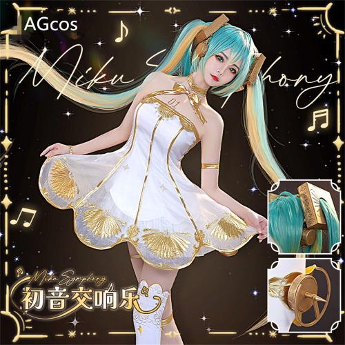 AGCOS Miku Symphony Cosplay Costume Symphony of the Future Miku Christmas Cosplay Dress