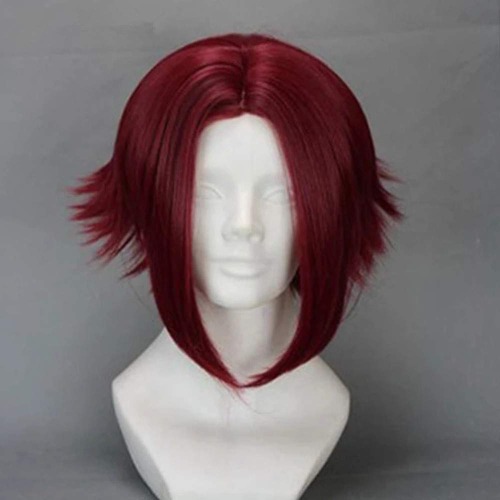 Mmuxuno short Anime Styled cosplay wigs for Code Geass Kallen Stadtfeld Cosplay short wig + wig cap Heat Resistant Fiber wigs