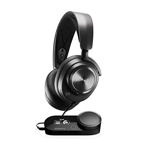 SteelSeries Arctis Nova Pro Wireless - Casque gaming multi-système - Haut-parleurs Hi-Fi - Élimination du bruit de fond - Système d’alim Infinity - PC, PS5, PS4, Switch, Mobile